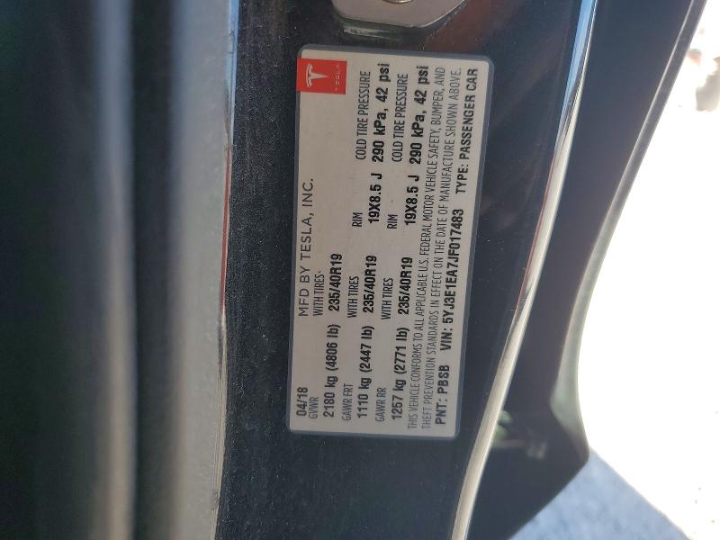 Продажа на аукционе авто 2018 Tesla Model 3, vin: 5YJ3E1EA7JF017483, номер лота: 78960885