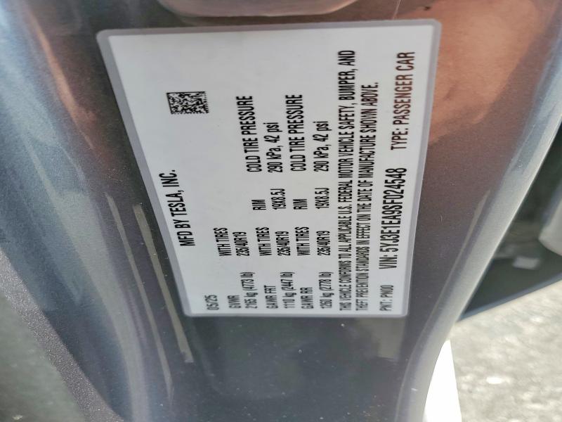 Продаж на аукціоні авто 2025 Tesla Model 3, vin: 5YJ3E1EA9SF024548, номер лоту: 41945966