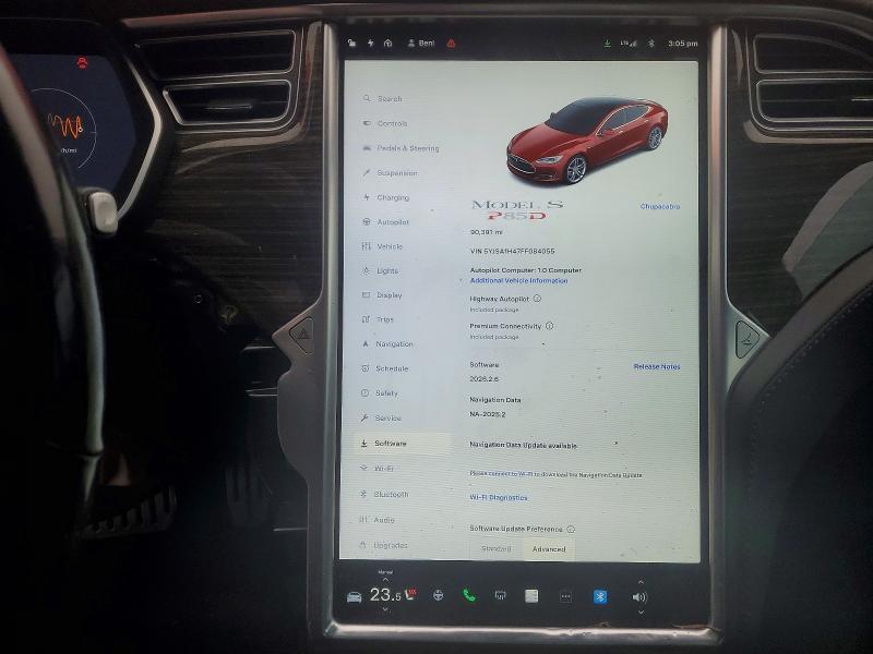 Продаж на аукціоні авто 2015 Tesla Model S, vin: 5YJSA1H47FF084055, номер лоту: 79811865