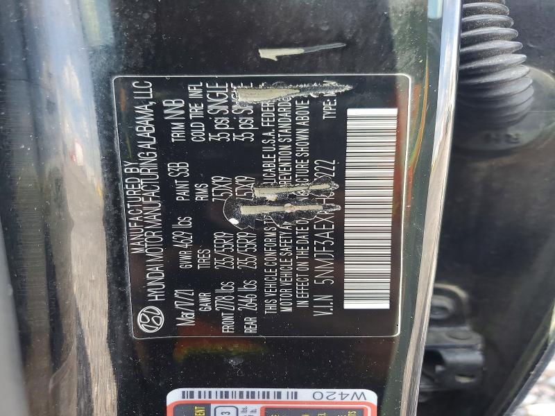 41813936 :رقم المزاد ، 5NMJF3AEXNH007222 vin ، 2022 Hyundai Tucson مزاد بيع