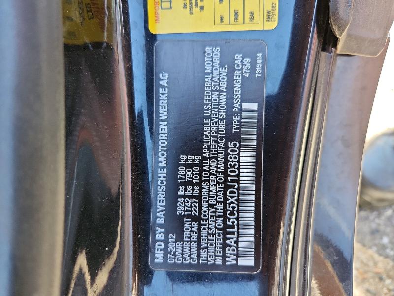 Aukcja sprzedaży 2013 Bmw Z4, vin: WBALL5C5XDJ103805, numer aukcji: 45944516