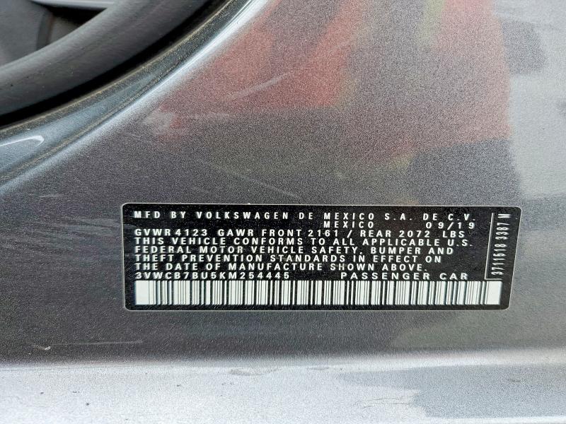 Aukcja sprzedaży 2019 Volkswagen Jetta, vin: 3VWCB7BU5KM254445, numer aukcji: 47999266