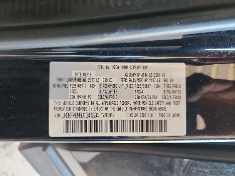 Aukcja sprzedaży 2018 Mazda Cx-5, vin: JM3KFABM9J1341834, numer aukcji: 41971766