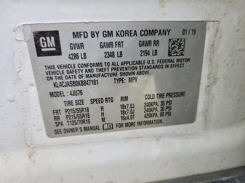 Продаж на аукціоні авто 2019 Buick Encore, vin: KL4CJASB0KB847181, номер лоту: 46893216