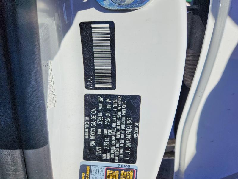 2022 Kia Forte მანქანა იყიდება აუქციონზე, vin: 3KPF54AD5NE431873, აუქციონის ნომერი: 45827606