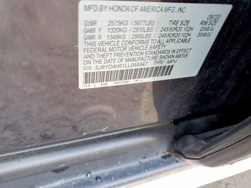 Продаж на аукціоні авто 2020 Acura Mdx, vin: 5J8YD4H51LL044947, номер лоту: 41792806