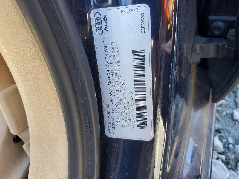 Продажа на аукционе авто 2013 Audi A6, vin: WAUGFAFCXDN024378, номер лота: 46344136