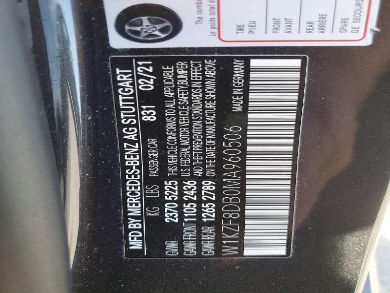 Продажа на аукционе авто 2021 Mercedes-benz E, vin: W1KZF8DB0MA960506, номер лота: 47328926