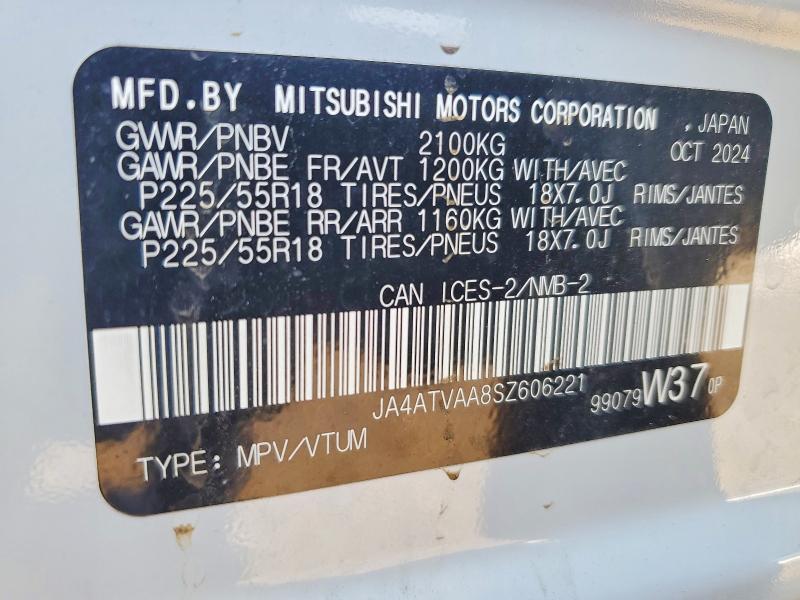 79994215 :رقم المزاد ، JA4ATVAA8SZ606221 vin ، 2025 Mitsubishi Eclipse Cross مزاد بيع