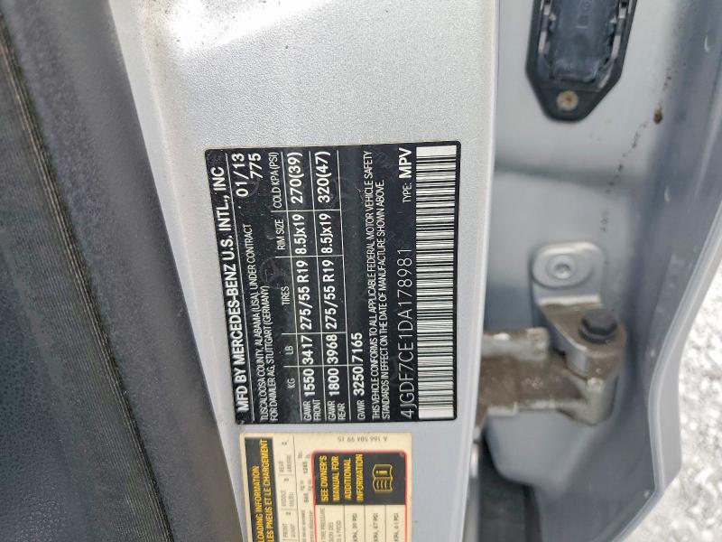 Продажа на аукционе авто 2013 Mercedes-benz Gl, vin: 4JGDF7CE1DA178981, номер лота: 41621706