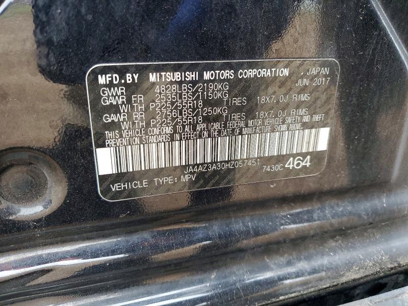 Продаж на аукціоні авто 2017 Mitsubishi Outlander, vin: JA4AZ3A30HZ057451, номер лоту: 47002166