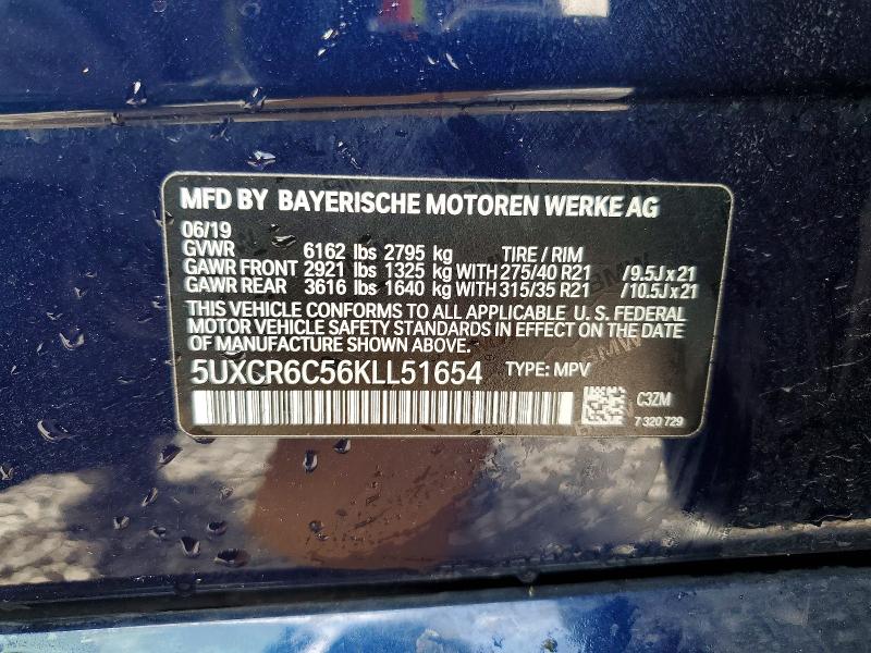 Продаж на аукціоні авто 2019 Bmw X5, vin: 5UXCR6C56KLL51654, номер лоту: 41716976