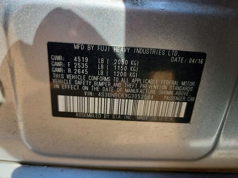 47784486 :رقم المزاد ، 4S3BNBC69G3052564 vin ، 2016 Subaru Legacy مزاد بيع