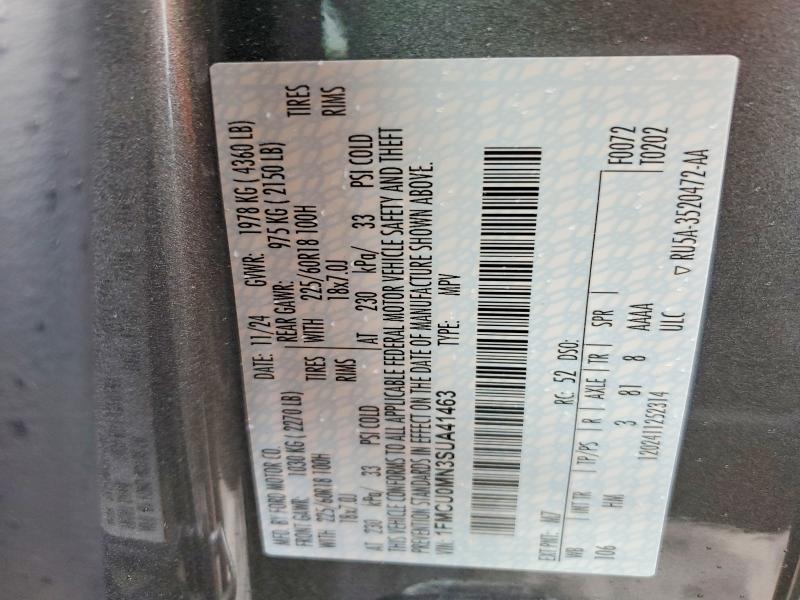 Продажа на аукционе авто 2025 Ford Escape, vin: 1FMCU0MN3SUA41463, номер лота: 79478465
