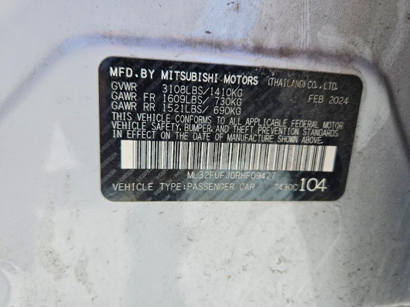 Продаж на аукціоні авто 2024 Mitsubishi Mirage, vin: ML32FUFJ0RHF09427, номер лоту: 46209626