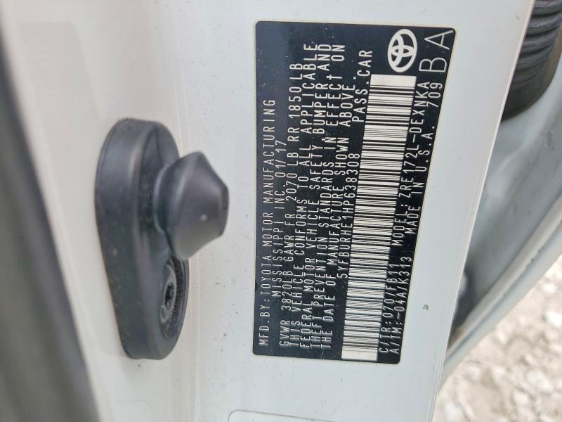 Продаж на аукціоні авто 2017 Toyota Corolla, vin: 5YFBURHE1HP638308, номер лоту: 79389975