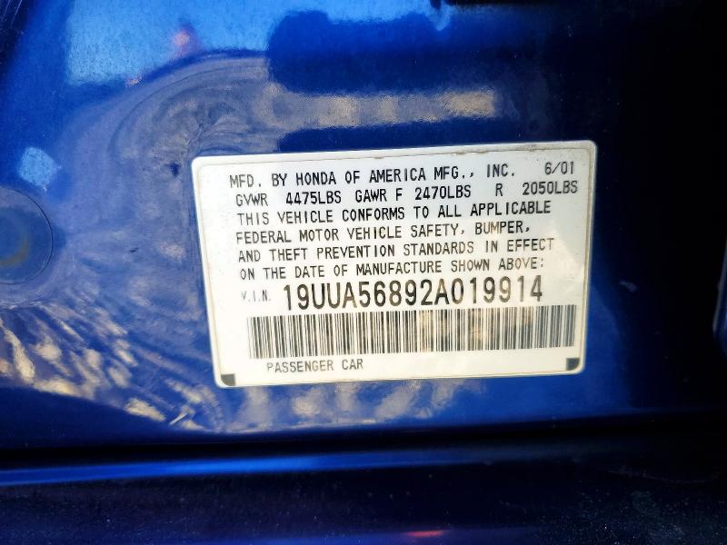 2002 Acura 3.2tl მანქანა იყიდება აუქციონზე, vin: 19UUA56892A019914, აუქციონის ნომერი: 46499786