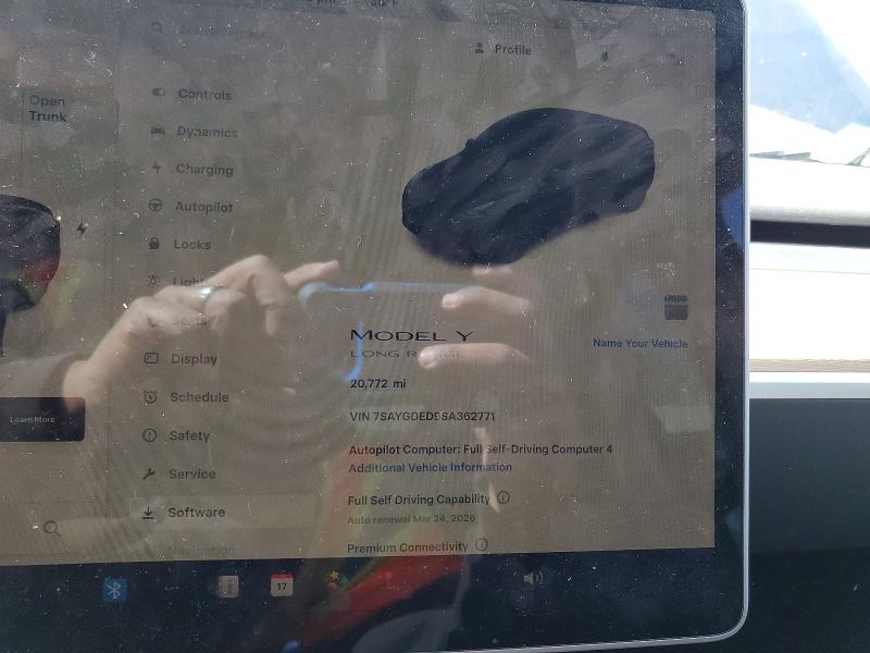 46461986 :رقم المزاد ، 7SAYGDED9SA362771 vin ، 2025 Tesla Model Y مزاد بيع