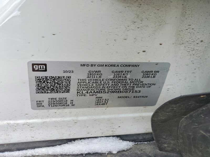 46127466 :رقم المزاد ، KL4AMBS29RB087153 vin ، 2024 Buick Encore Gx مزاد بيع