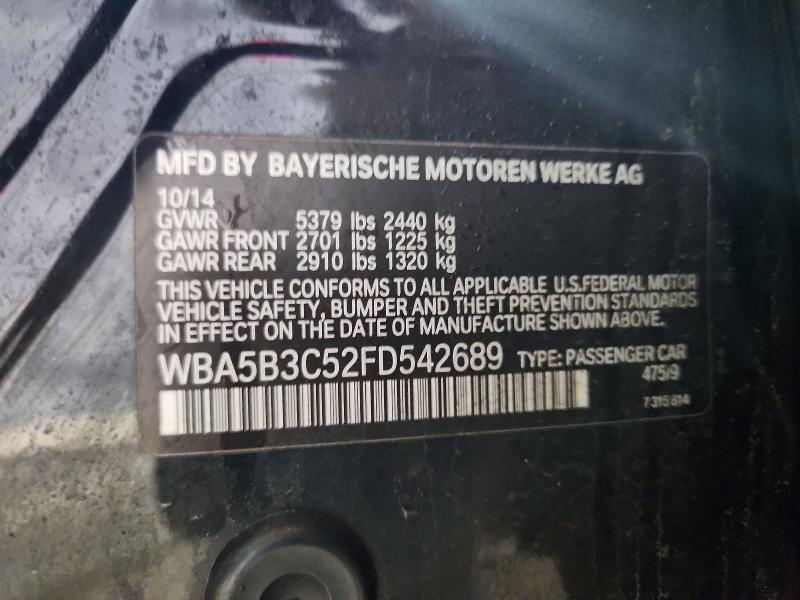 Aukcja sprzedaży 2015 Bmw 535, vin: WBA5B3C52FD542689, numer aukcji: 47919936
