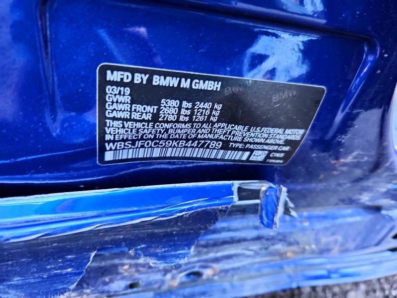 Продажа на аукционе авто 2019 Bmw M5, vin: WBSJF0C59KB447789, номер лота: 45686936