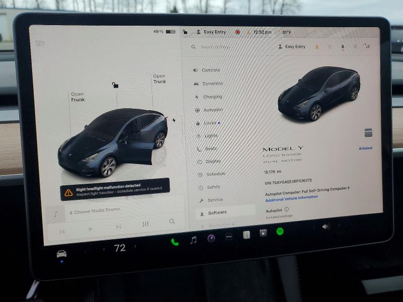 41812606 :رقم المزاد ، 7SAYGAEE3RF036372 vin ، 2024 Tesla Model Y مزاد بيع