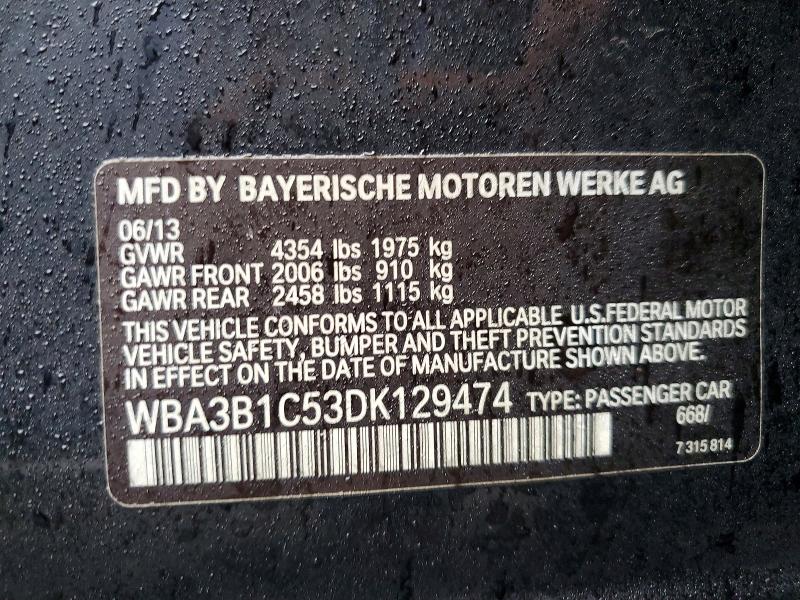 Продажа на аукционе авто 2013 Bmw 320, vin: WBA3B1C53DK129474, номер лота: 45460736