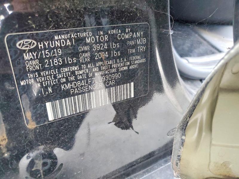 2020 Hyundai Elantra მანქანა იყიდება აუქციონზე, vin: KMHD84LF7LU930990, აუქციონის ნომერი: 47229586
