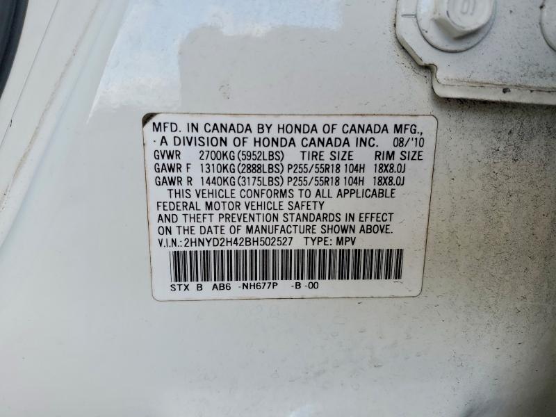 Aukcja sprzedaży 2011 Acura Mdx, vin: 2HNYD2H42BH502527, numer aukcji: 46270996