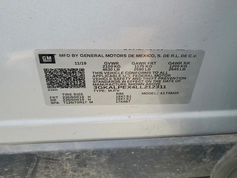2020 Gmc Terrain მანქანა იყიდება აუქციონზე, vin: 3GKALPEX4LL212311, აუქციონის ნომერი: 45598086