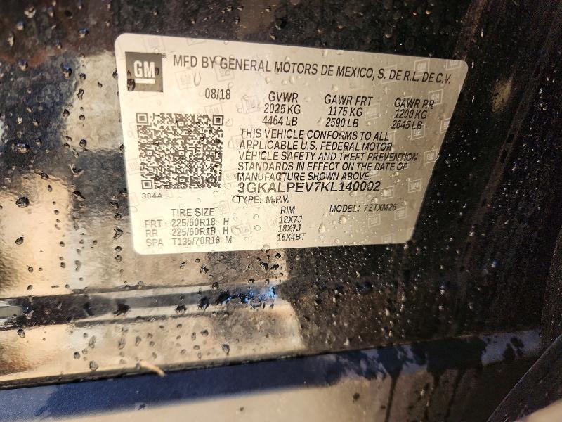 2019 Gmc Terrain მანქანა იყიდება აუქციონზე, vin: 3GKALPEV7KL140002, აუქციონის ნომერი: 45849656