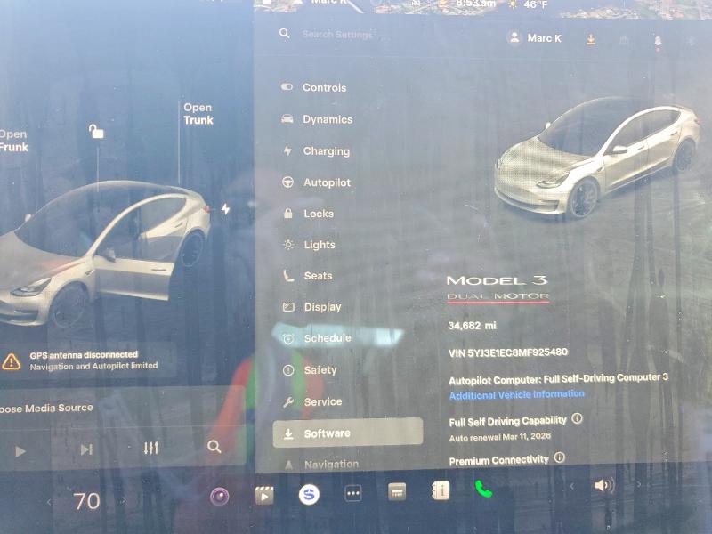 41750386 :رقم المزاد ، 5YJ3E1EC8MF925480 vin ، 2021 Tesla Model 3 مزاد بيع