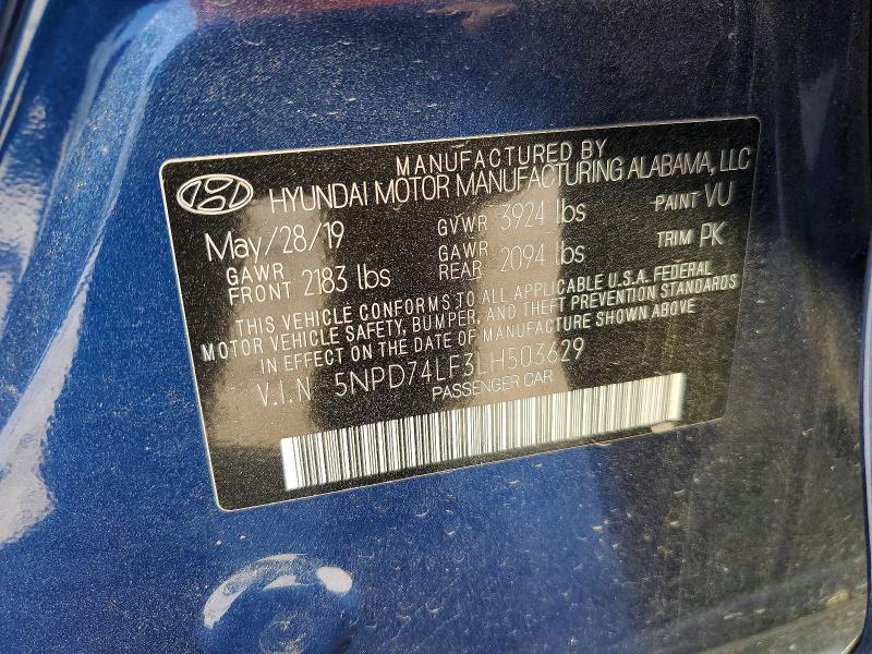 Aukcja sprzedaży 2020 Hyundai Elantra, vin: 5NPD74LF3LH503629, numer aukcji: 47191796