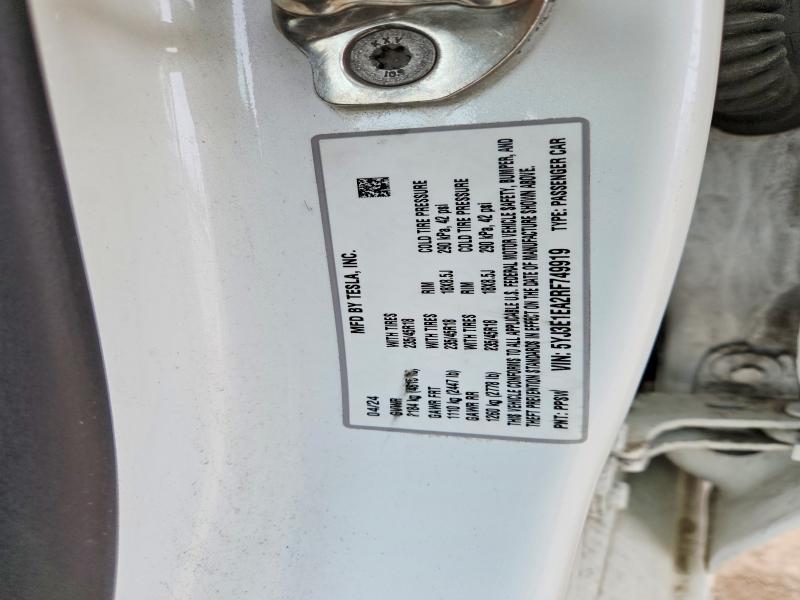 Aukcja sprzedaży 2024 Tesla Model 3, vin: 5YJ3E1EA2RF749919, numer aukcji: 47875416