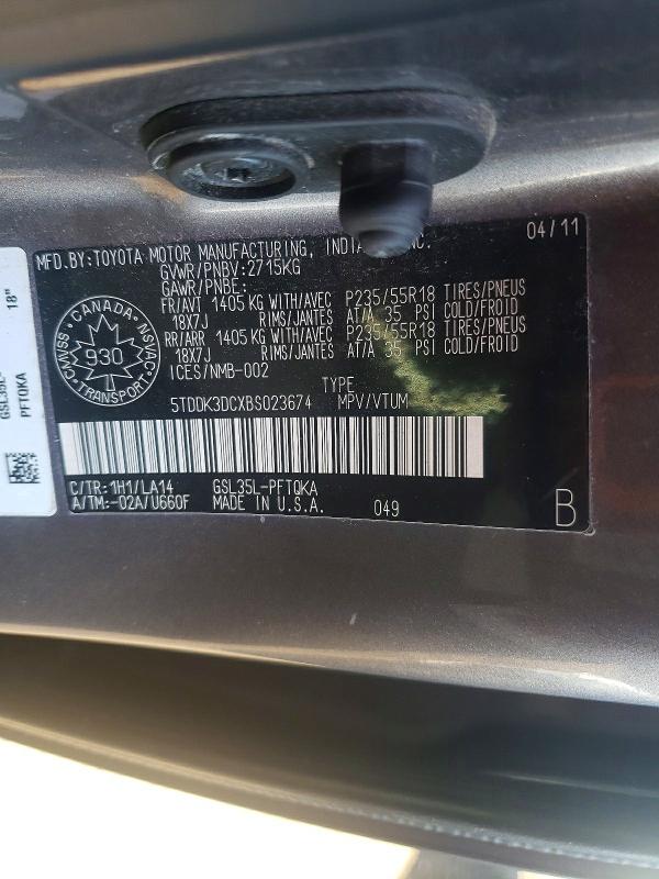 Продажа на аукционе авто 2011 Toyota Sienna, vin: 5TDDK3DCXBS023674, номер лота: 47523786