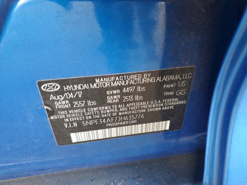 2018 Hyundai Sonata მანქანა იყიდება აუქციონზე, vin: 5NPE34AF7JH635776, აუქციონის ნომერი: 48176176