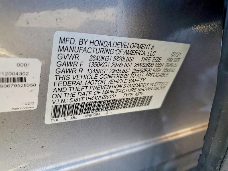 Aukcja sprzedaży 2022 Acura Mdx, vin: 5J8YE1H44NL020101, numer aukcji: 41945086