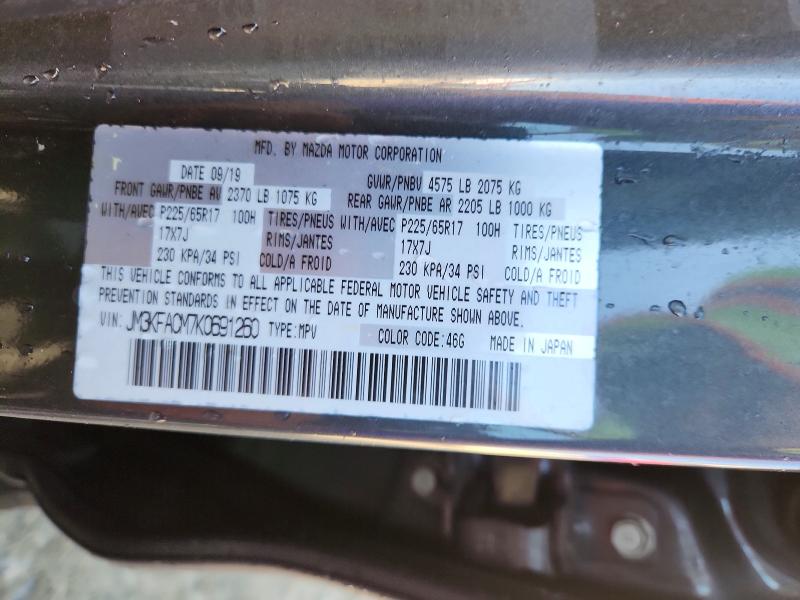 46667316 :رقم المزاد ، JM3KFACM7K0691260 vin ، 2019 Mazda Cx-5 مزاد بيع