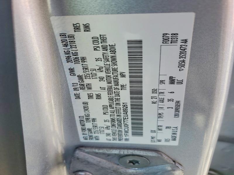 46379396 :رقم المزاد ، 1FMCU0F77EUA89261 vin ، 2014 Ford Escape مزاد بيع