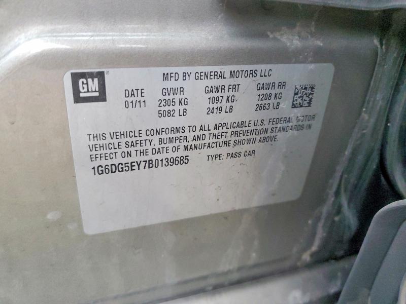 Продаж на аукціоні авто 2011 Cadillac Cts, vin: 1G6DG5EY7B0139685, номер лоту: 47514576
