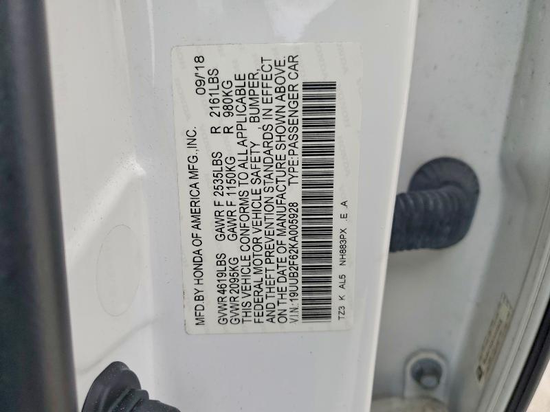 Aukcja sprzedaży 2019 Acura Tlx, vin: 19UUB2F62KA005928, numer aukcji: 46320606