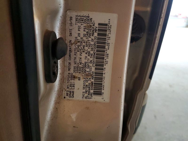 Продажа на аукционе авто 2000 Lexus Lx 470, vin: JT6HT00W0Y0085133, номер лота: 47326006