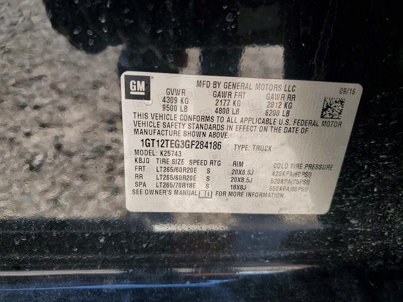 Продаж на аукціоні авто 2016 Gmc Sierra, vin: 1GT12TEG3GF284186, номер лоту: 47995186