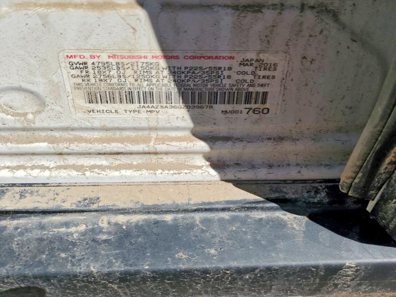 2016 Mitsubishi Outlander მანქანა იყიდება აუქციონზე, vin: JA4AZ3A36GZ039678, აუქციონის ნომერი: 47406036