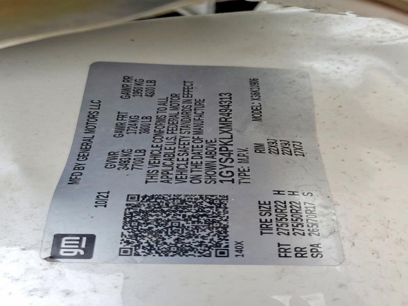 Продаж на аукціоні авто 2021 Cadillac Escalade, vin: 1GYS4PKLXMR494313, номер лоту: 41727586