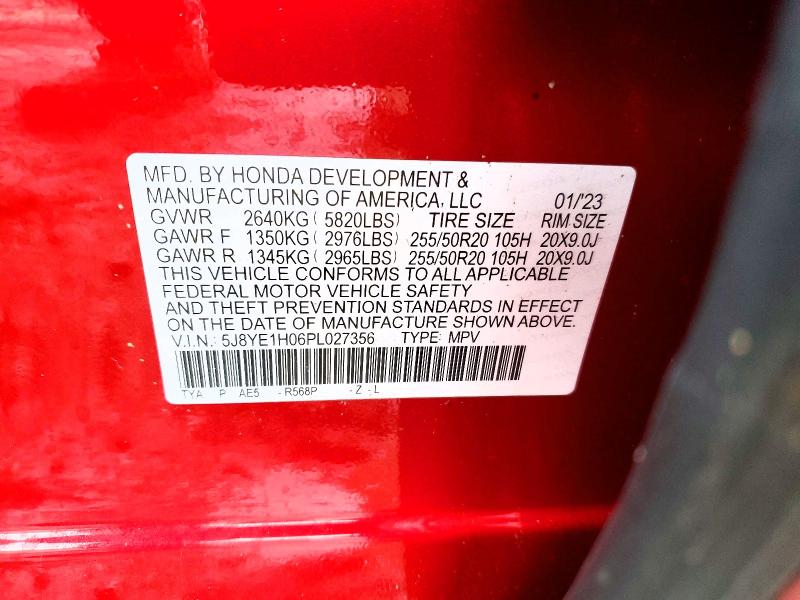 Aukcja sprzedaży 2023 Acura Mdx, vin: 5J8YE1H06PL027356, numer aukcji: 79811085