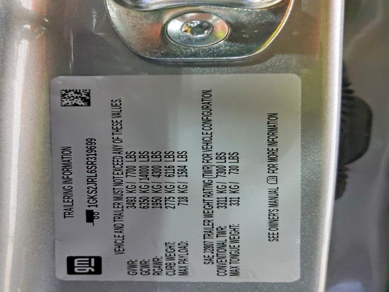 Продажа на аукционе авто 2025 Gmc Yukon Xl, vin: 1GKS2JRL6SR319699, номер лота: 47281016