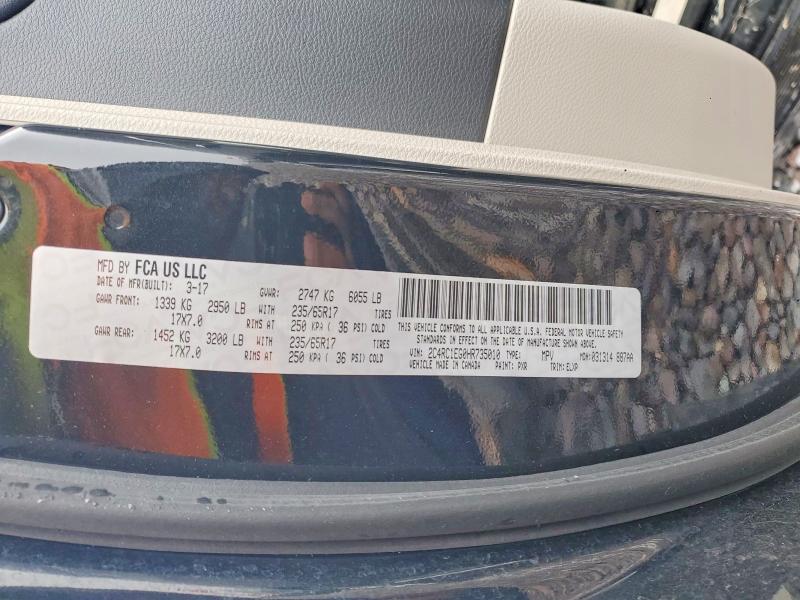 2017 Chrysler Pacifica მანქანა იყიდება აუქციონზე, vin: 2C4RC1EG0HR735010, აუქციონის ნომერი: 46307486