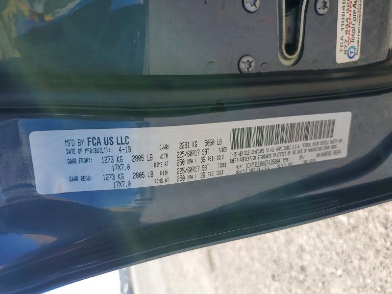 Продажа на аукционе авто 2019 Jeep Cherokee, vin: 1C4PJLLB0KD439284, номер лота: 41905786