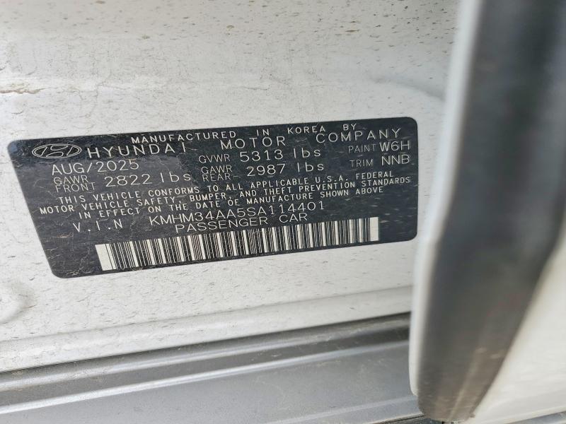 79418665 :رقم المزاد ، KMHM34AA5SA114401 vin ، 2025 Hyundai Ioniq 6 مزاد بيع